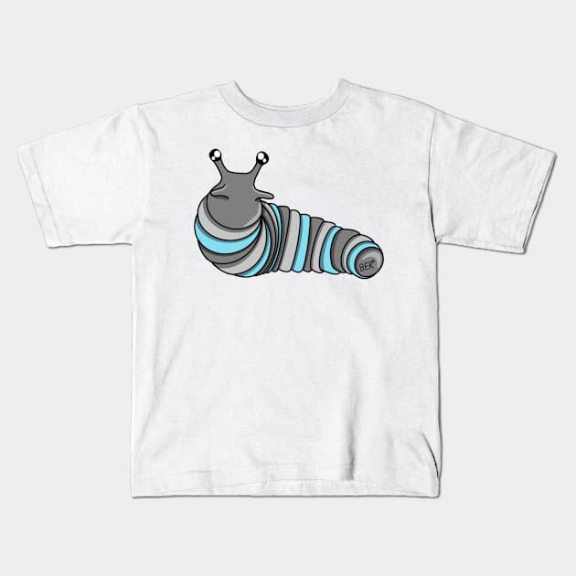 Demiboy Pride Fidget Slug Kids T-Shirt by SentABearToSpace 